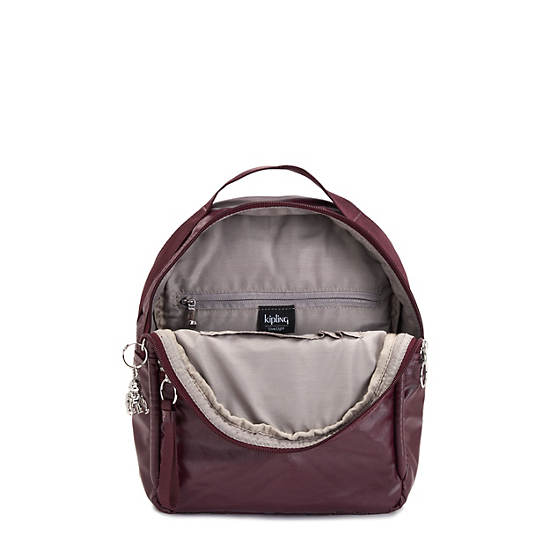 Kipling Kae Klassieke Metallic Rugzak Bordeaux | BE 1586BE